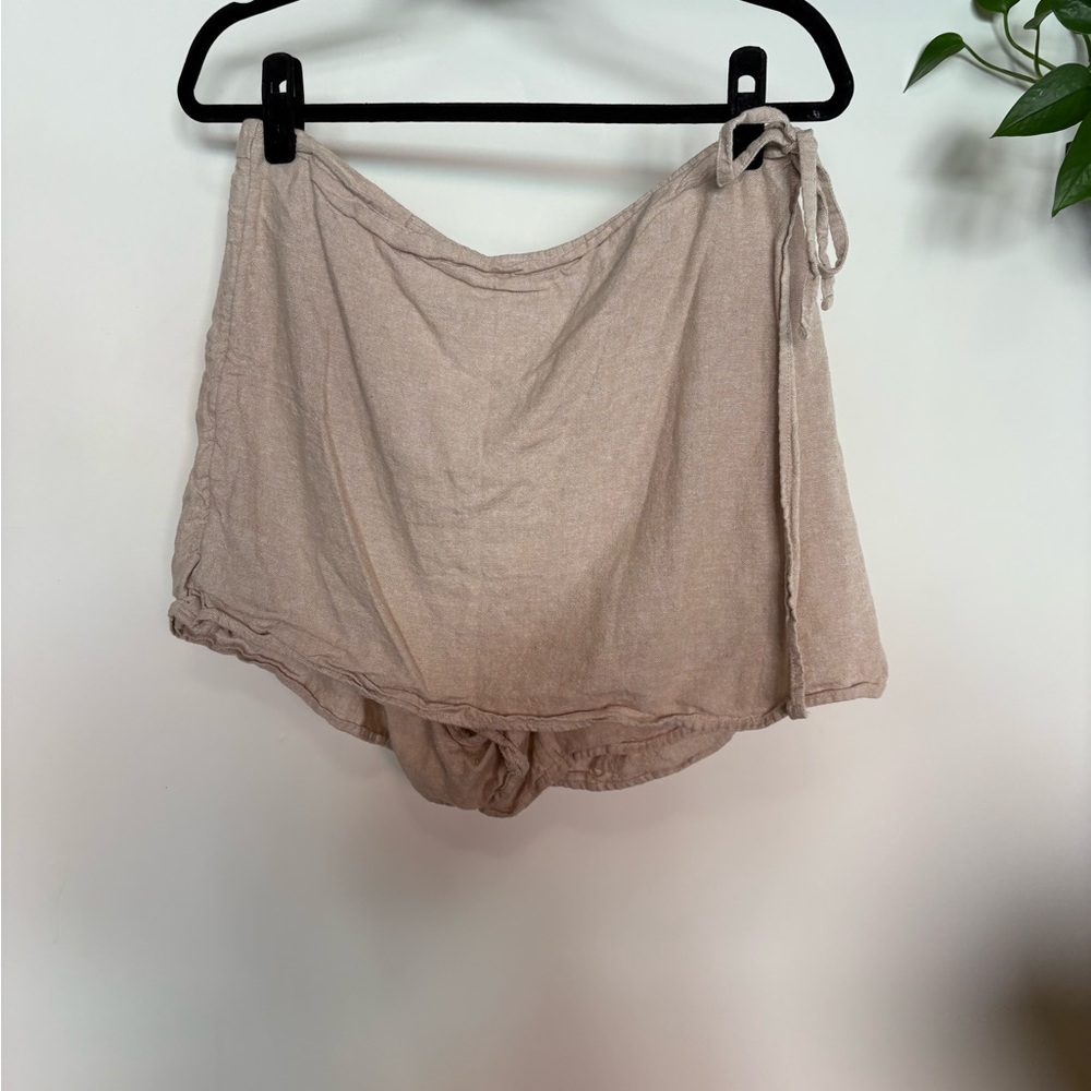 Stylish Beige Wrap Skort